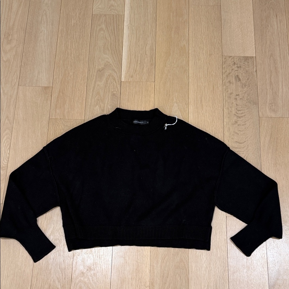 Black Cropped Sweater